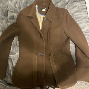 J.Crew dark brown peacoat
